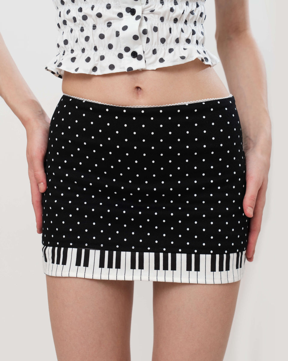 Piano Built-In Shorts Skirt